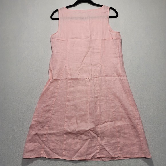 Love Linen J JILL Size XS Pink 100% Linen TANK DRESS Sleeveless Women’s - Picture 12 of 12